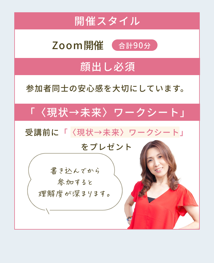 開催スタイル 顔出し必須 現状把握ワークシート